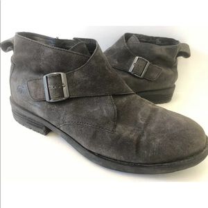 Men’s Born Gray Suede Ankle Boots Size 11
